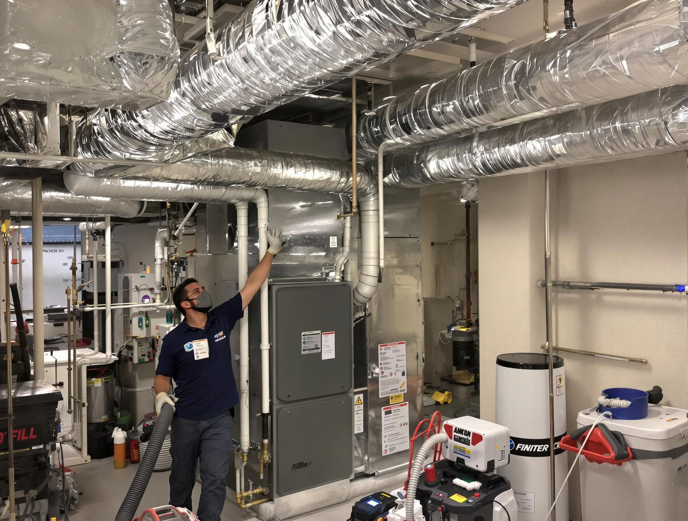 Pell City Air Duct Cleaning specialist performing thorough furnace duct cleaning in a Pell City residence